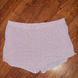 Isaac Mizrahi Pink Gray Striped Sleep Shorts
